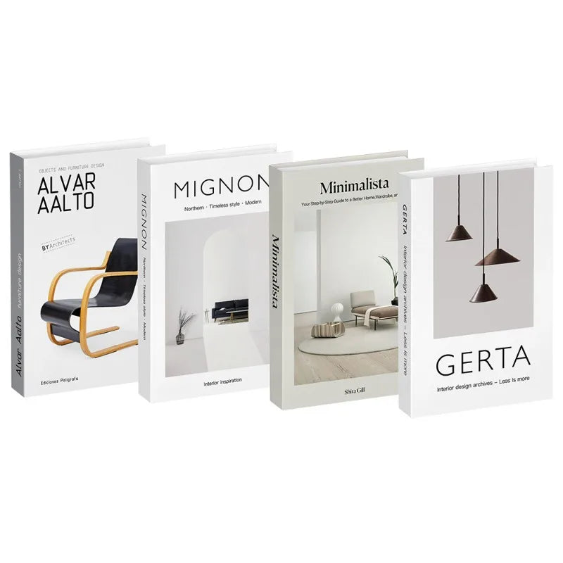 Faux Decorative Books – Set of 4 | Modern Coffee Table & Bookshelf Decor