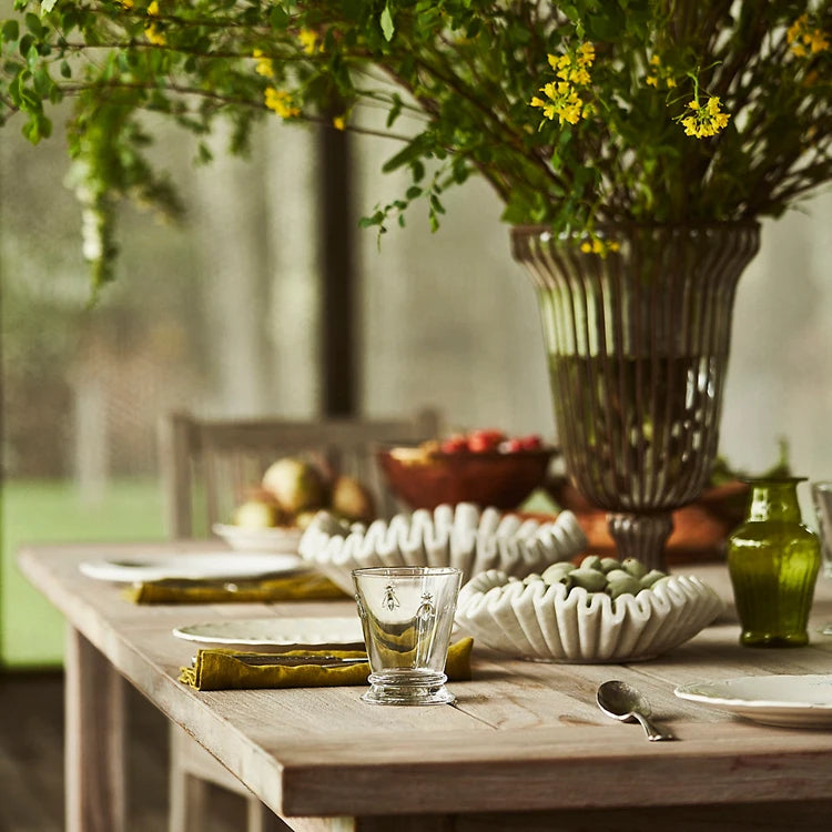 Flower Design Natural Marble Stone Fruit Bowl