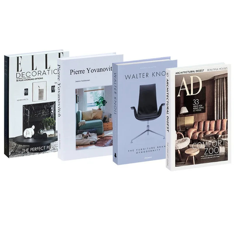 Faux Decorative Books – Set of 4 | Modern Coffee Table & Bookshelf Decor