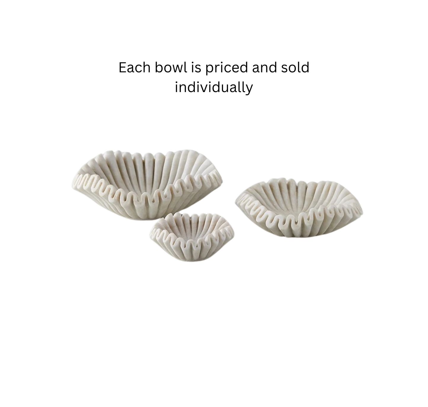 Flower Design Natural Marble Stone Fruit Bowl